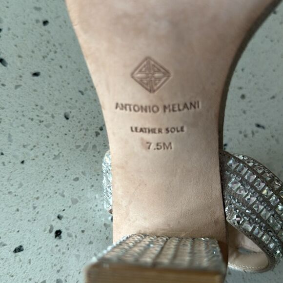 Antonio Melani Marryanna Rhinestone Embellished Ankle Strap Dress Sandals Sz 7.5 - Picture 10 of 14